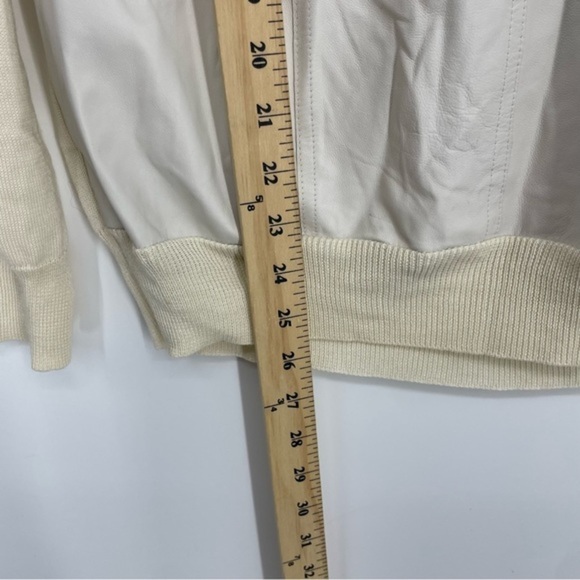 Townsen Ivory Sweater with Faux Leather front‎ Panel size M - Picture 8 of 9